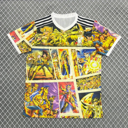 Camiseta amarilla Q especial de anime japonés 25/26