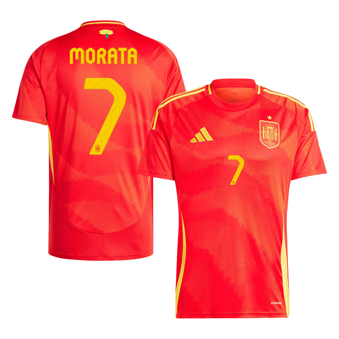 Camiseta de fútbol local de España MORATA #7 Eurocopa 2024