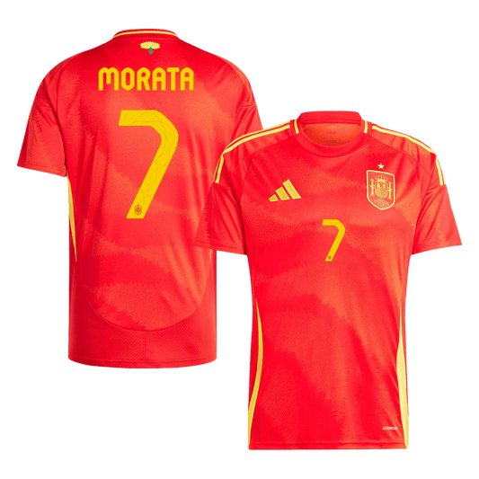 Camiseta de fútbol local de España MORATA #7 Eurocopa 2024