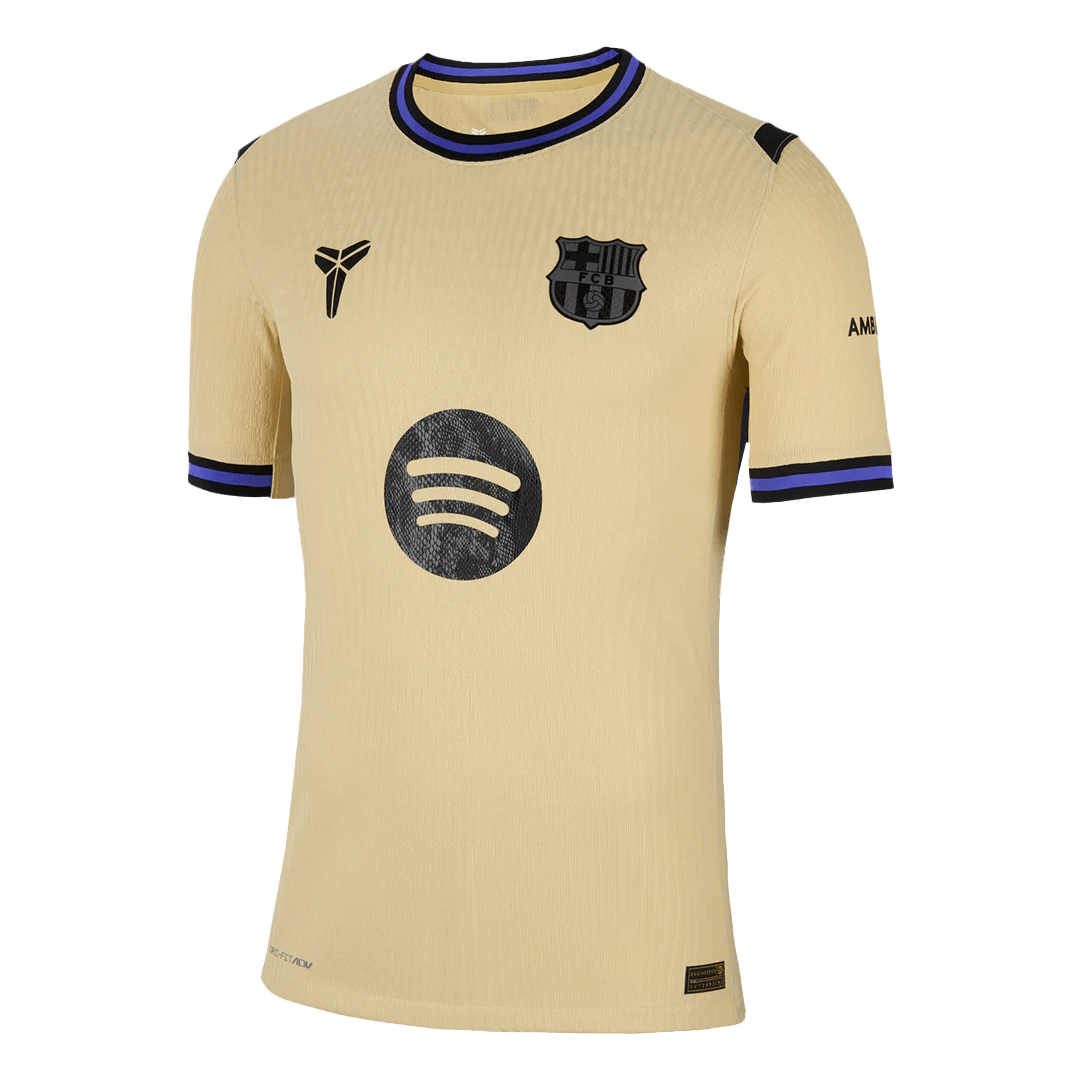 Camiseta de visitante del Barcelona 2025/26, auténtica, amarilla, de Lewandowski #9 - UCL