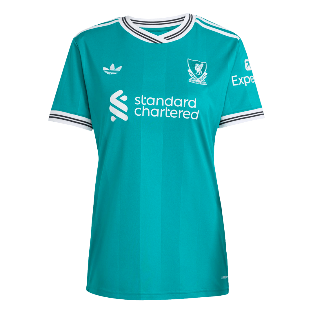 Camiseta de fútbol visitante del Liverpool para mujer 2025/26
