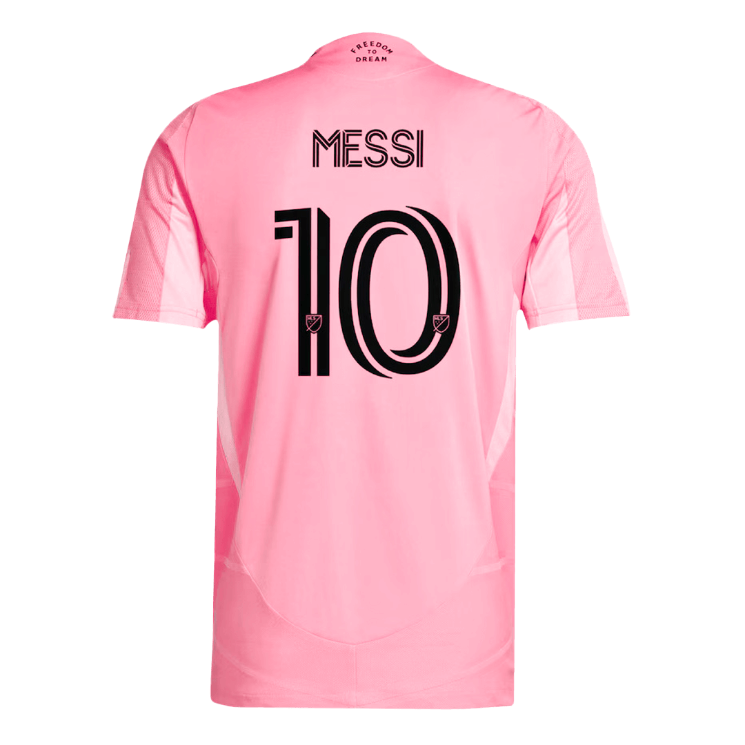 Camiseta de fútbol local auténtica del Inter Miami CF MESSI #10 2025, rosa