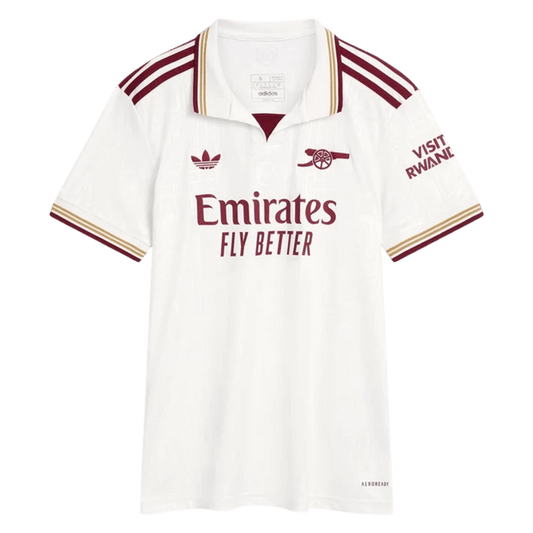 Camiseta de fútbol visitante del Arsenal para mujer 2025/26