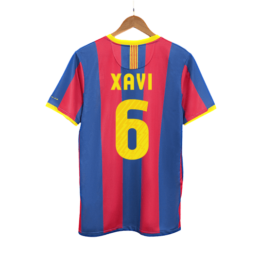Camiseta retro de fútbol local del Barcelona XAVI #6 2010/11