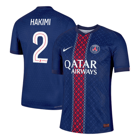 Camiseta de fútbol local auténtica HAKIMI #2 del PSG 2025/26