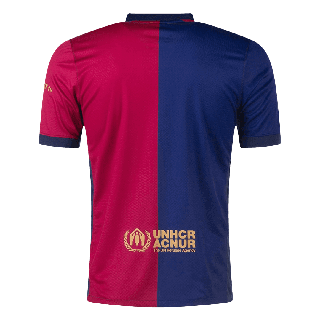 Camiseta de fútbol local del Barcelona x Travis Scott 2024/25, roja y azul