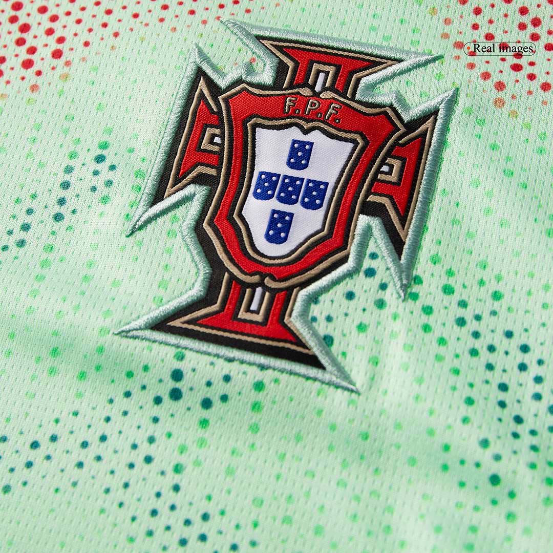 Camiseta de fútbol visitante de Portugal 2025 para hombre, verde - Eurocopa femenina