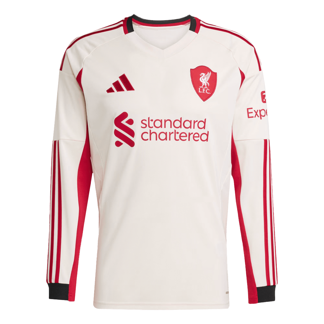 Camiseta de manga larga de visitante del Livepool 25/26 blanca