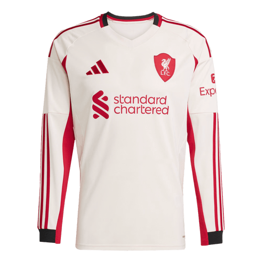 Camiseta de manga larga de visitante del Livepool 25/26 blanca