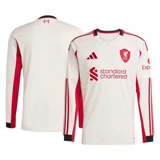 Camiseta de manga larga de visitante del Livepool 25/26 blanca