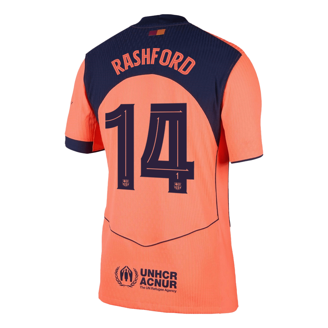 Camiseta de fútbol de visitante del Barcelona 2025/26, auténtica, RASHFORD #14