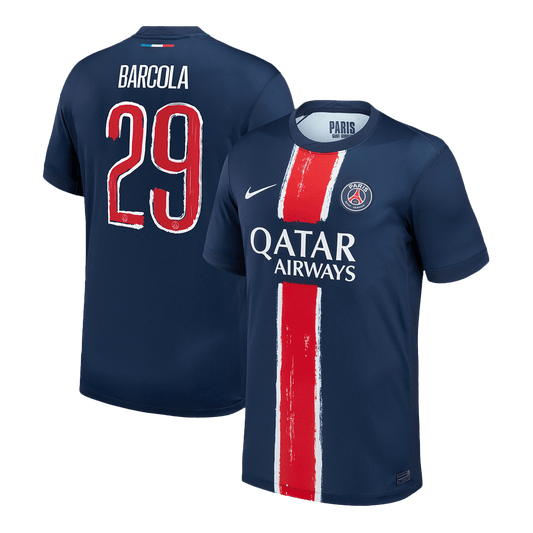 Camiseta de fútbol local BARCOLA #29 PSG 2024/25 Azul marino - UCL