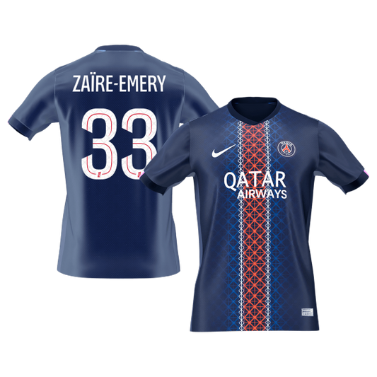 Camiseta de fútbol ZAïRE EMERY #33 PSG Primera equipación 2025/26