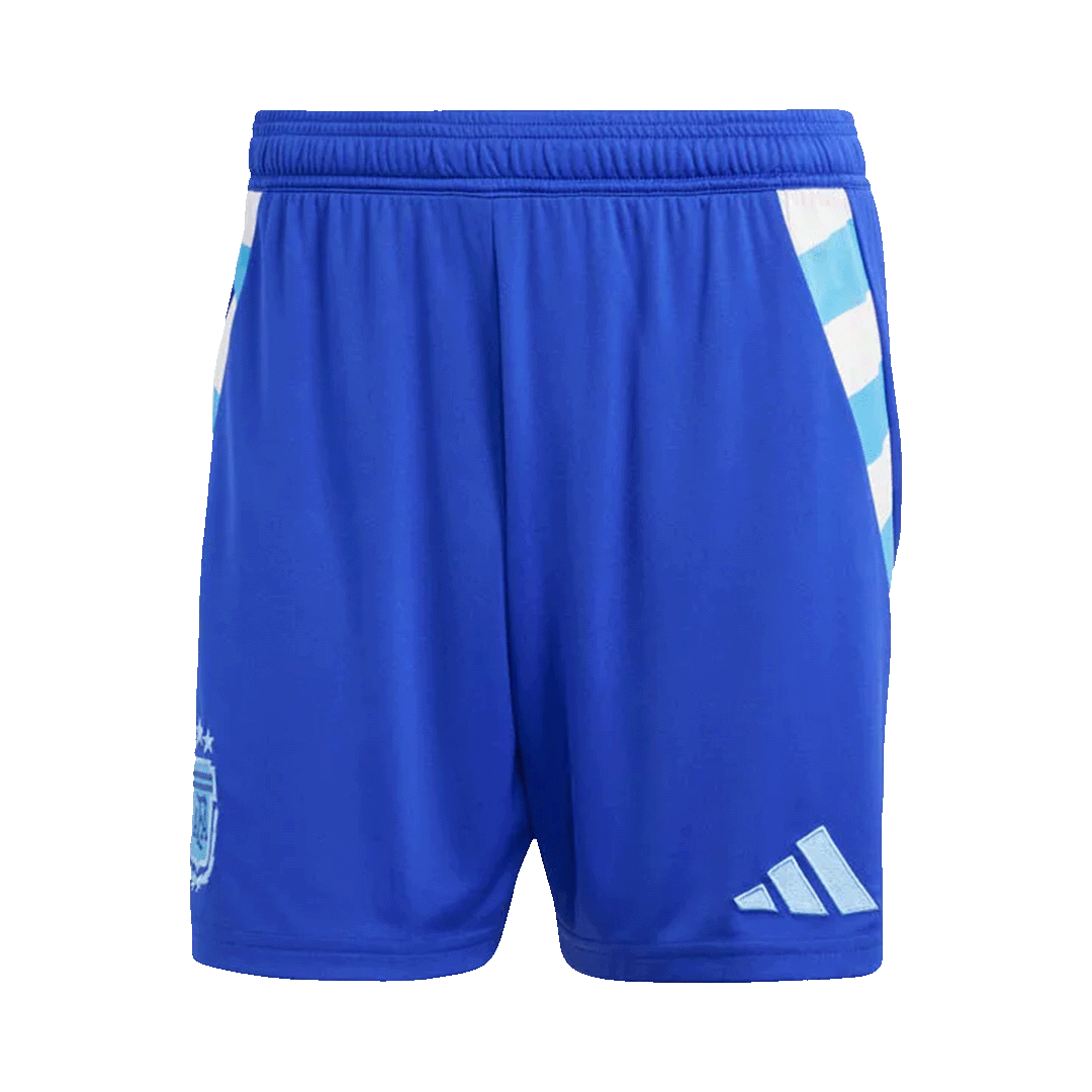 Kit de camiseta de fútbol visitante de Argentina para hombre (camiseta + pantalones cortos + calcetines) 2024