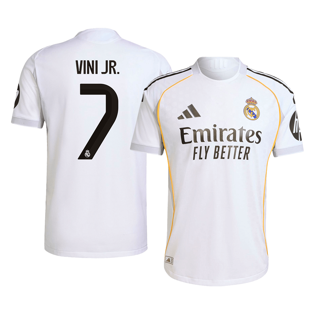 Camiseta de fútbol local VINI JR. #7 del Real Madrid 2025/26 auténtica