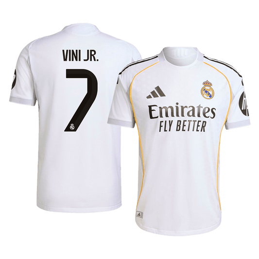 Camiseta de fútbol local VINI JR. #7 del Real Madrid 2025/26 auténtica