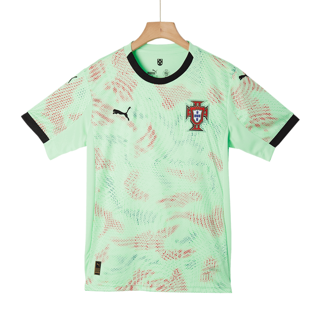 Camiseta de fútbol visitante de Portugal 2025 para hombre, verde - Eurocopa femenina
