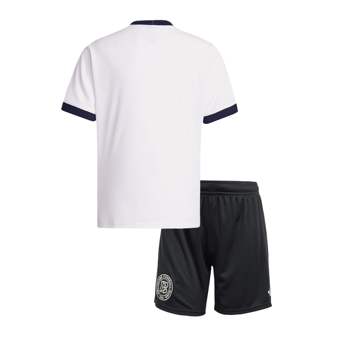 Kit de fútbol del 125.º aniversario de Alemania para niños (camiseta y pantalón corto) 2025, color blanco