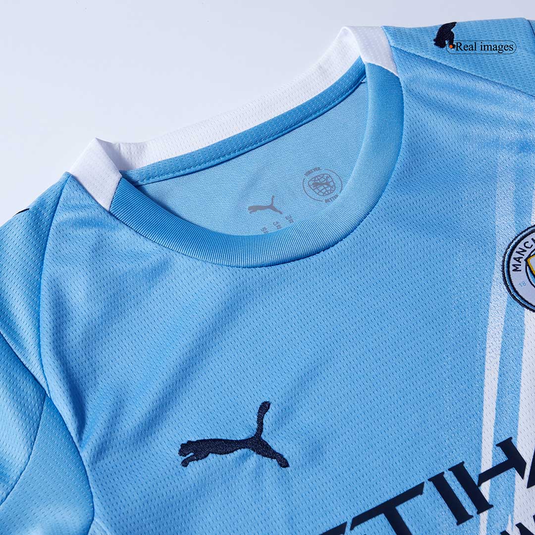 Kit de fútbol local del Manchester City para niño (Kit, pantalón corto y calcetines) 2025/26, azul