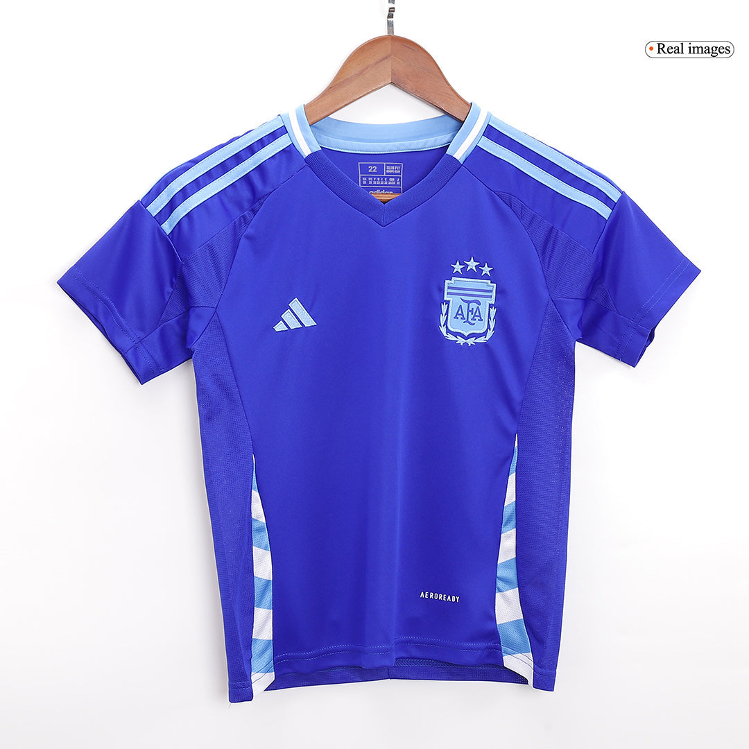 Kit de visitante de Argentina para niños (Kit y pantalón corto) Copa América 2024