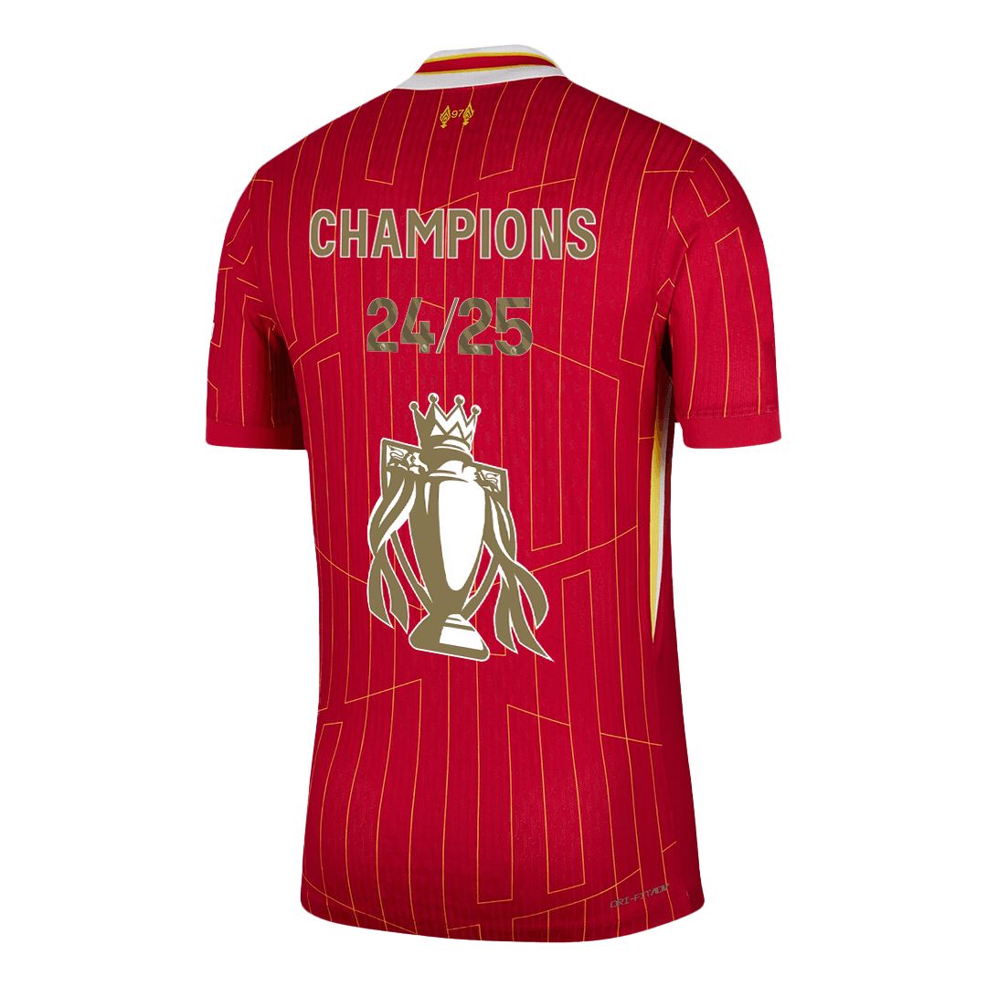 Camiseta de fútbol local auténtica del Liverpool, roja - CAMPEONES 24/25