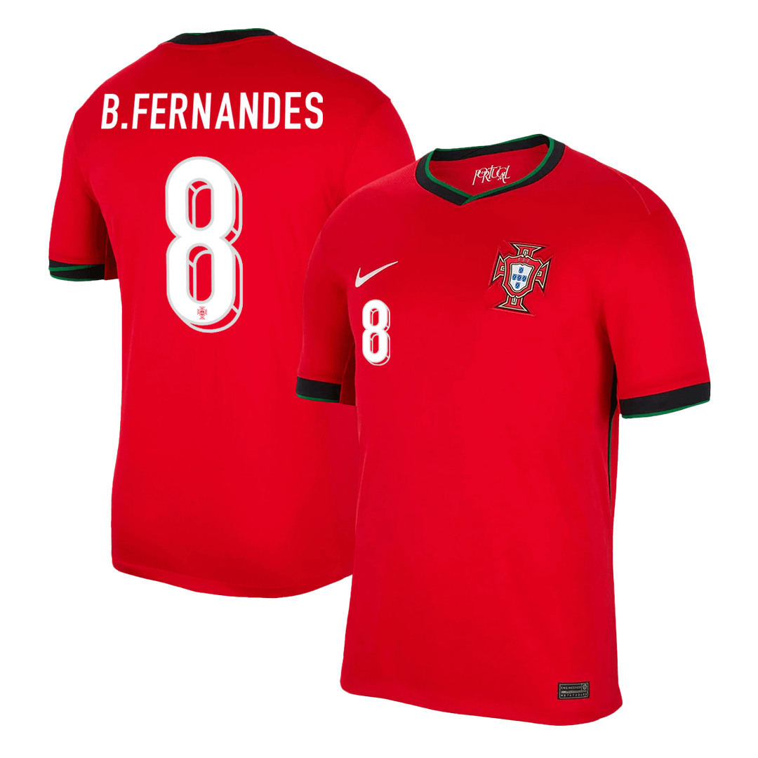 Camiseta B.FERNANDES #8 Portugal Local Futbol Eurocopa 2024