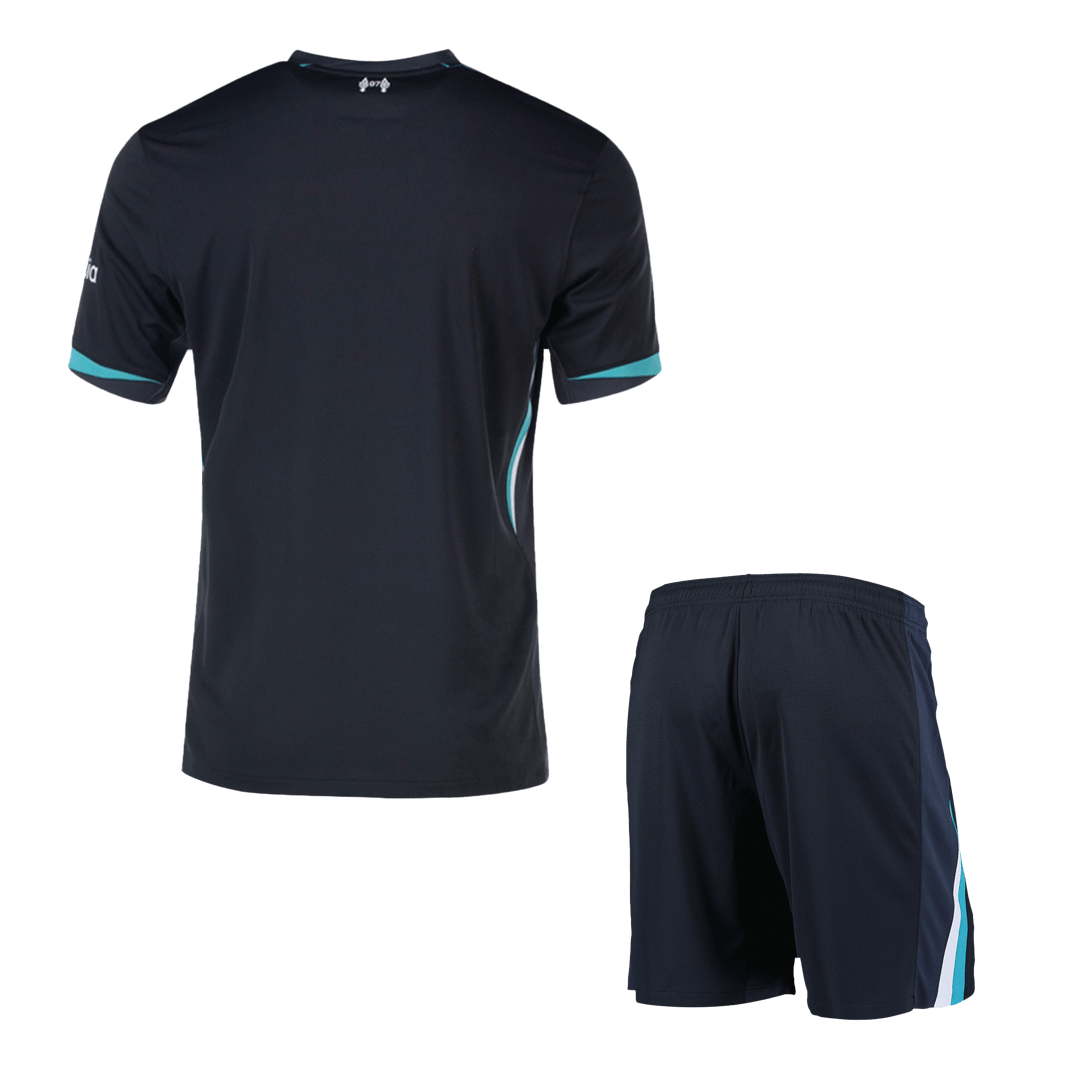 Kit de visitante del Liverpool (camiseta y pantalones cortos)