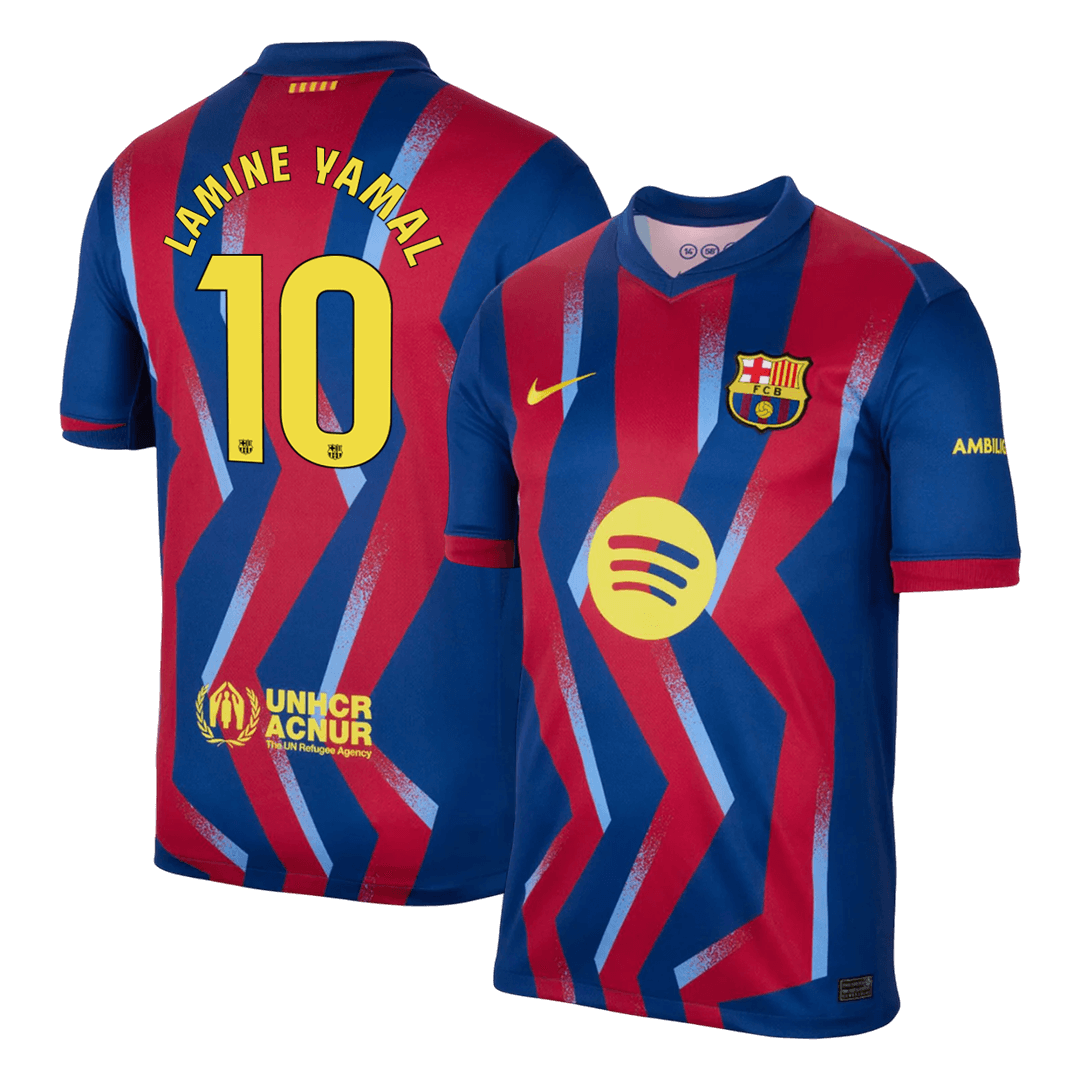 Camiseta de fútbol visitante LAMINE YAMAL #10 del Barcelona 2025/26 (cuarta equipación)