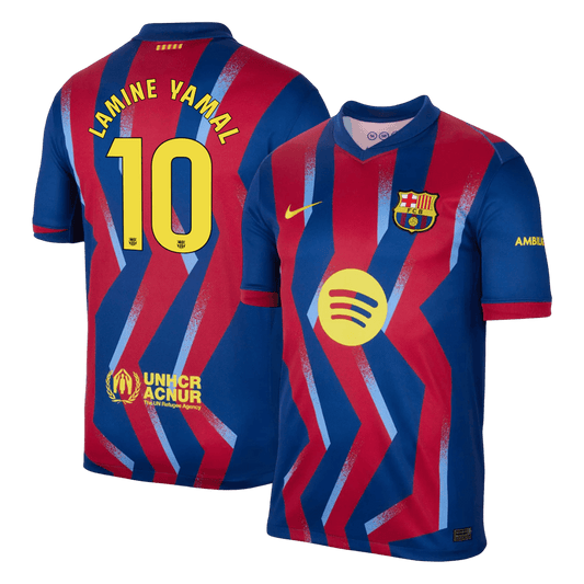 Camiseta de fútbol visitante LAMINE YAMAL #10 del Barcelona 2025/26 (cuarta equipación)
