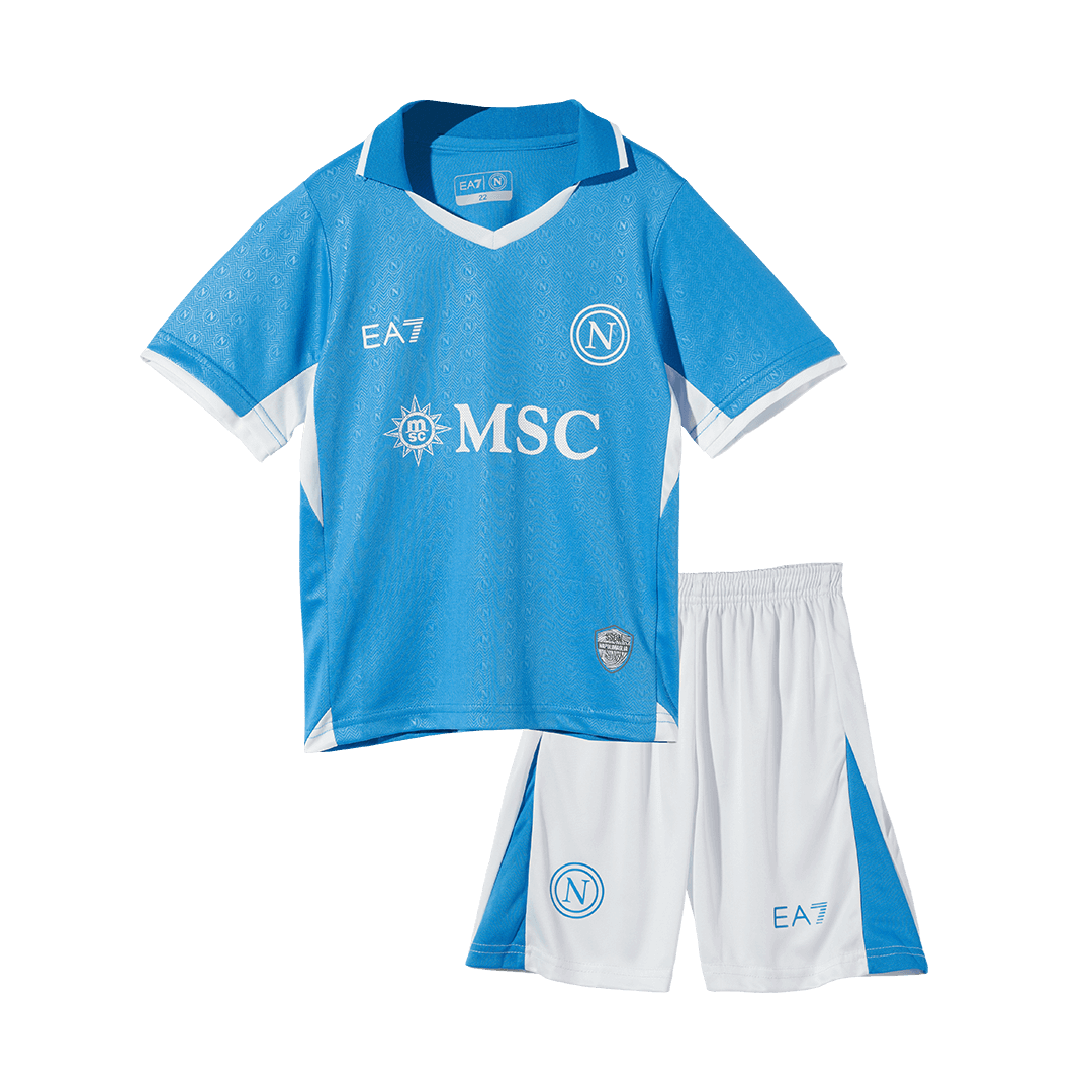 Kit de fútbol local del Napoli para niños (Kit y pantalón corto) 2024/25