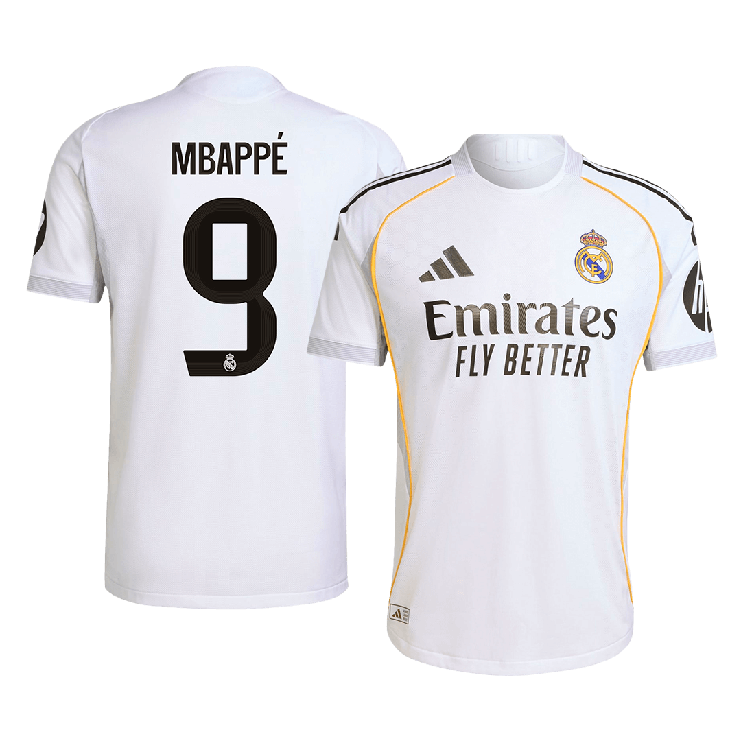 Camiseta de fútbol local del Real Madrid MBAPPÉ #9 2025/26 auténtica