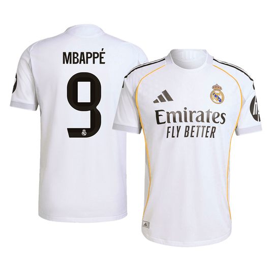 Camiseta de fútbol local del Real Madrid MBAPPÉ #9 2025/26 auténtica