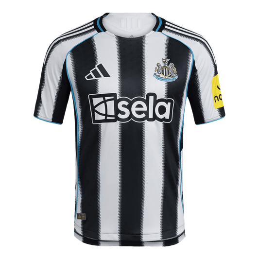 Camiseta de fútbol local auténtica del Newcastle United 2025/26 en blanco y negro