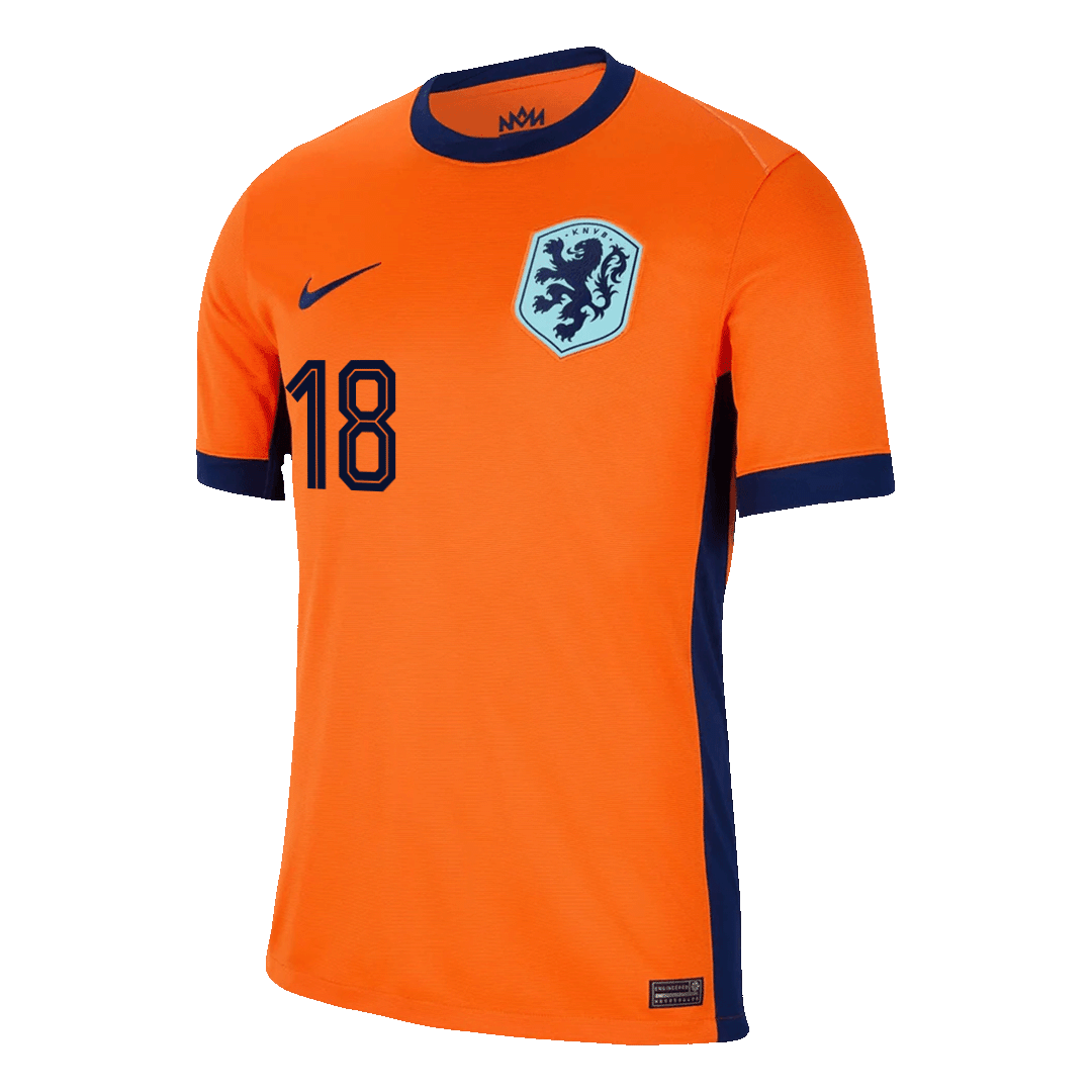 MALEN #18 Camiseta Futbol Holanda Local Eurocopa 2024