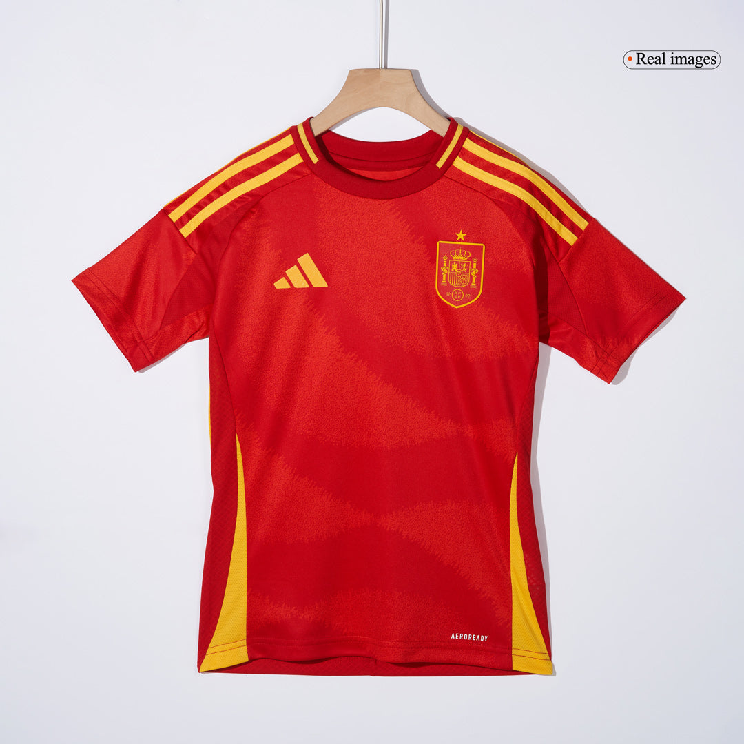Kit de fútbol local de España para niños (Kit, pantalón corto y calcetines) Eurocopa 2024