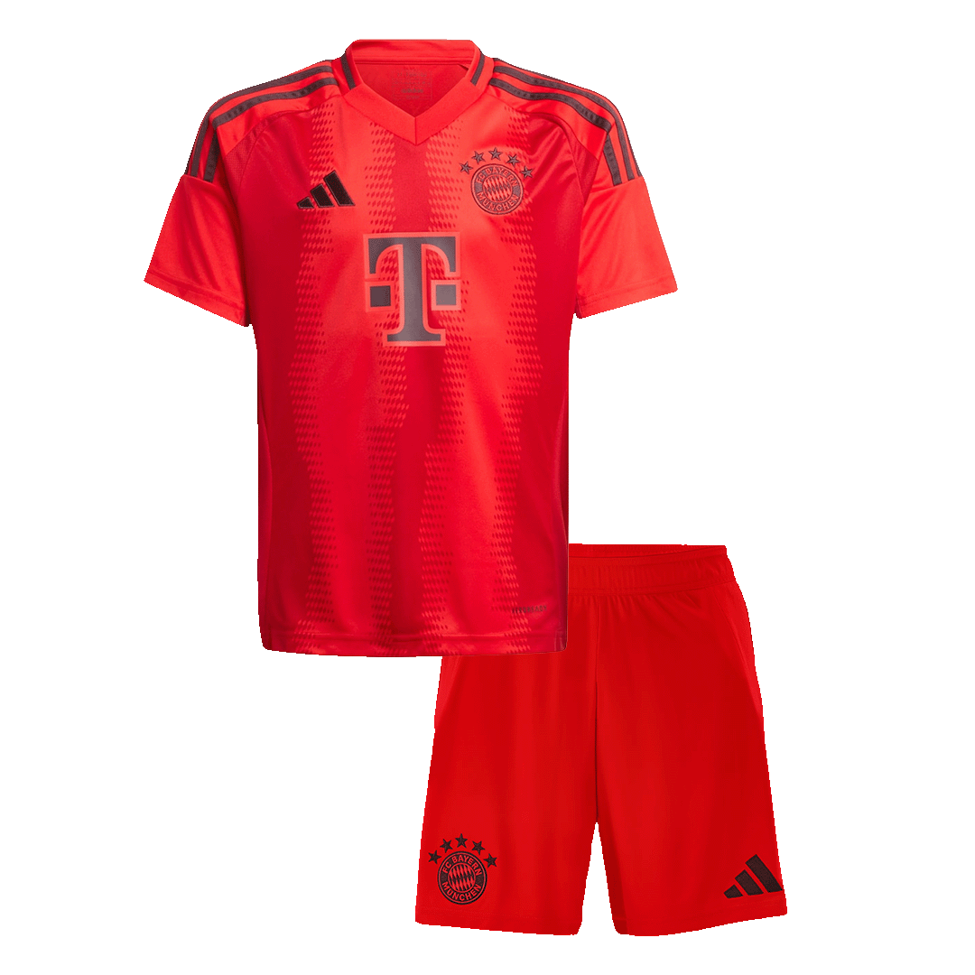 Kit de fútbol local del Bayern Múnich para niño (camiseta y pantalones cortos), color rojo