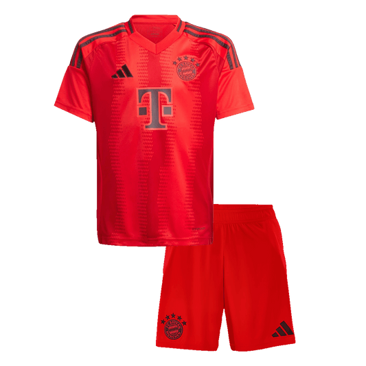 Kit de fútbol local del Bayern Múnich para niño (camiseta y pantalones cortos), color rojo