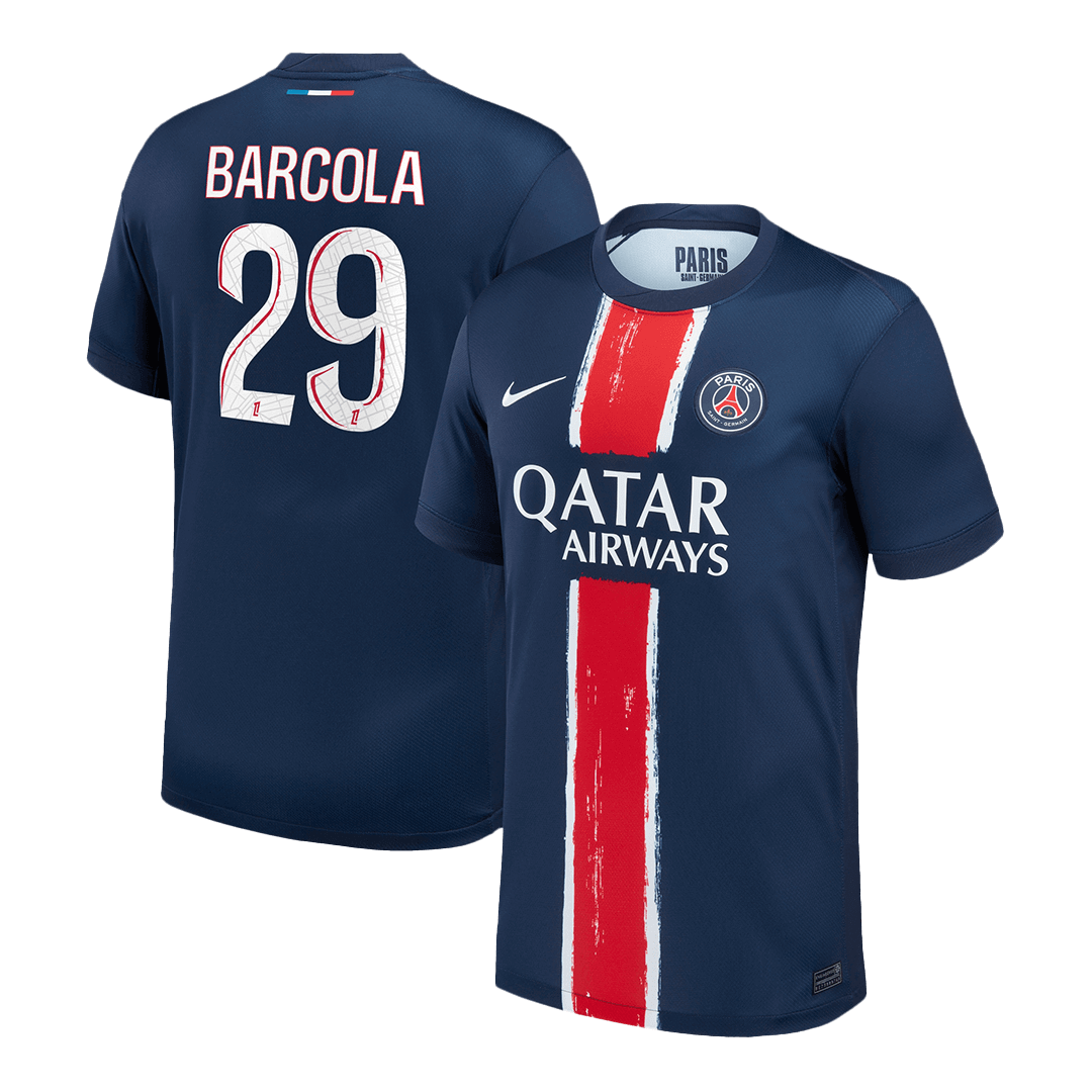 Camiseta de fútbol local BARCOLA #29 PSG 2024/25 Azul marino
