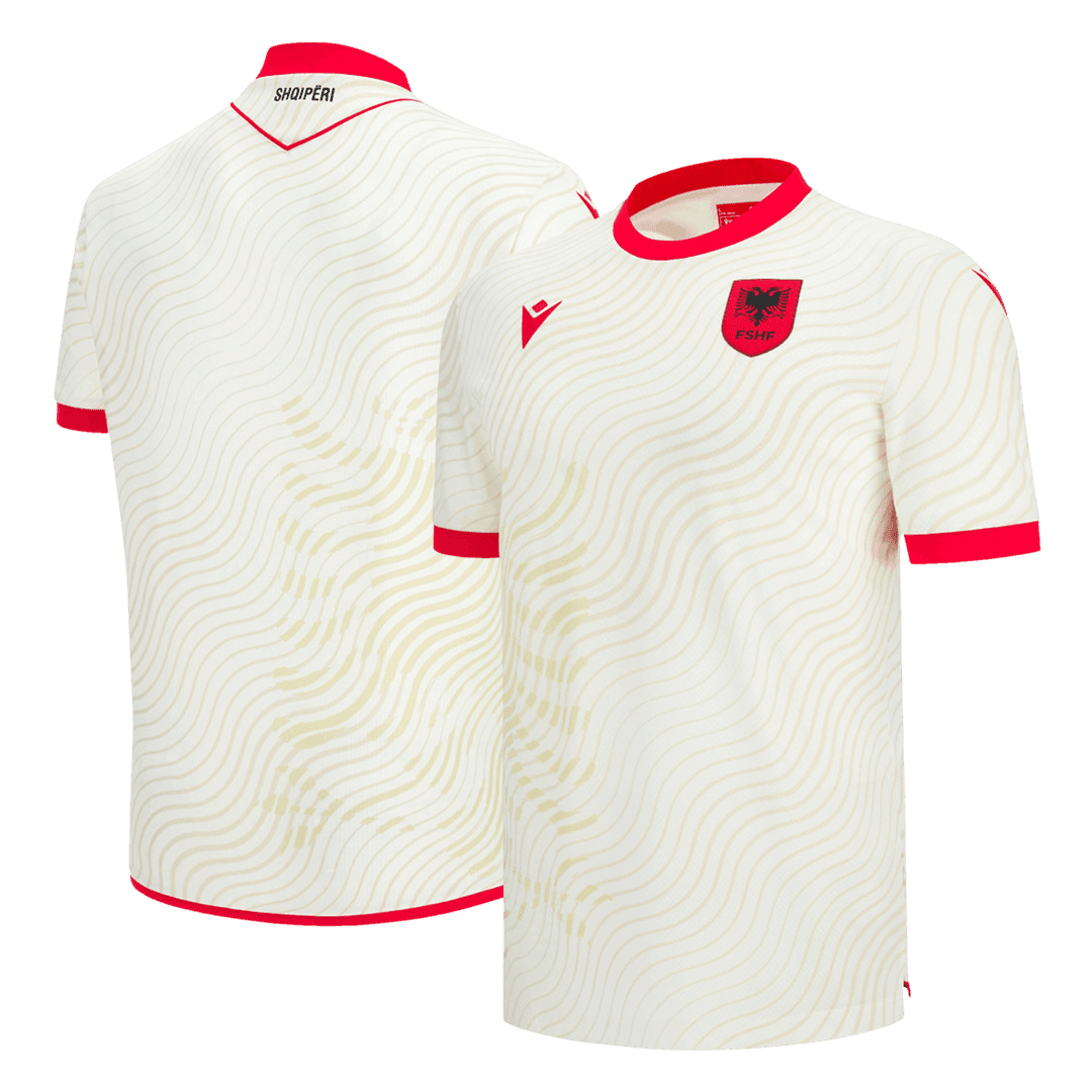 Camiseta de Albania para visitante, Copa Mundial 2026, color blanco