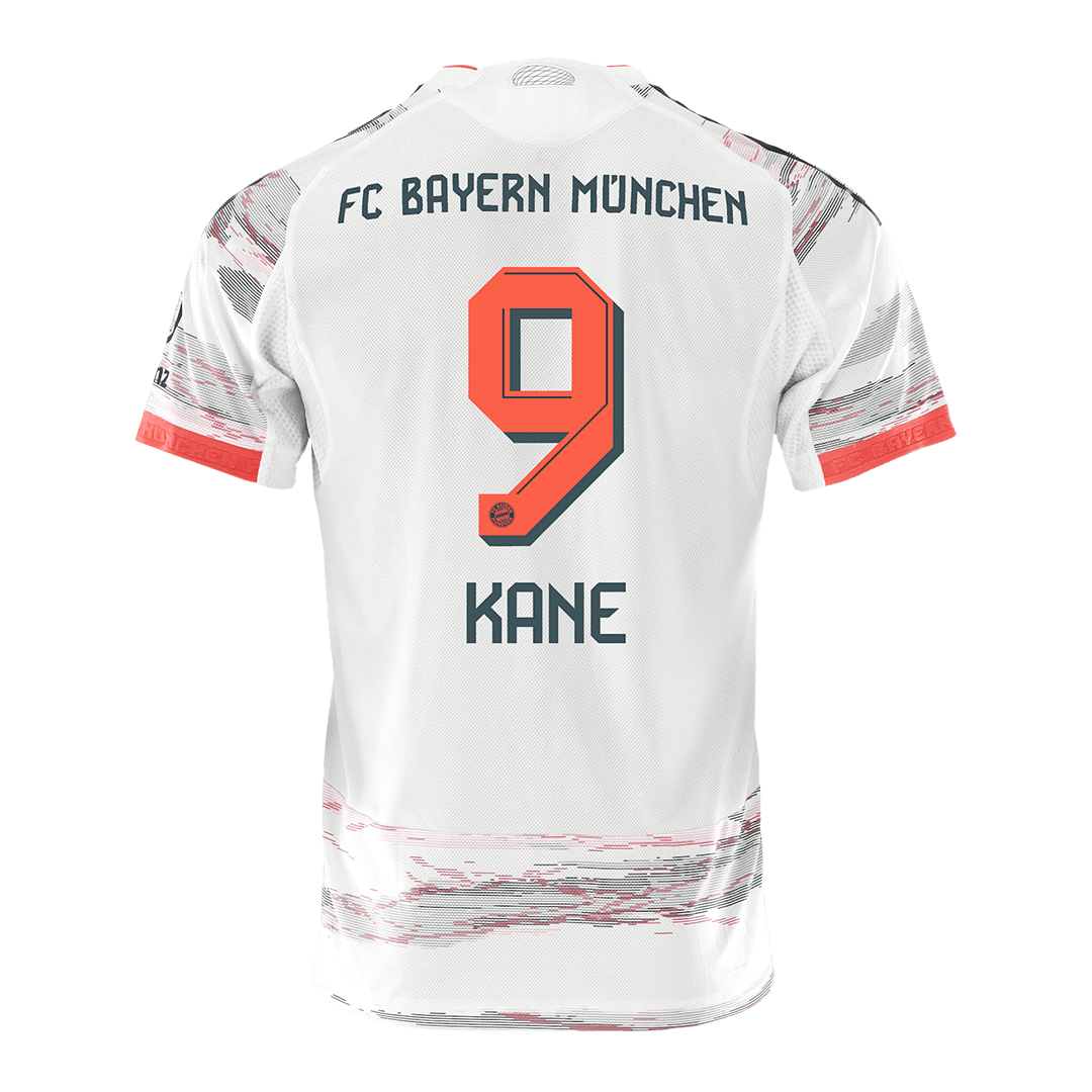 Camiseta de visitante auténtica del Bayern Múnich KANE #9 2025/26, blanca