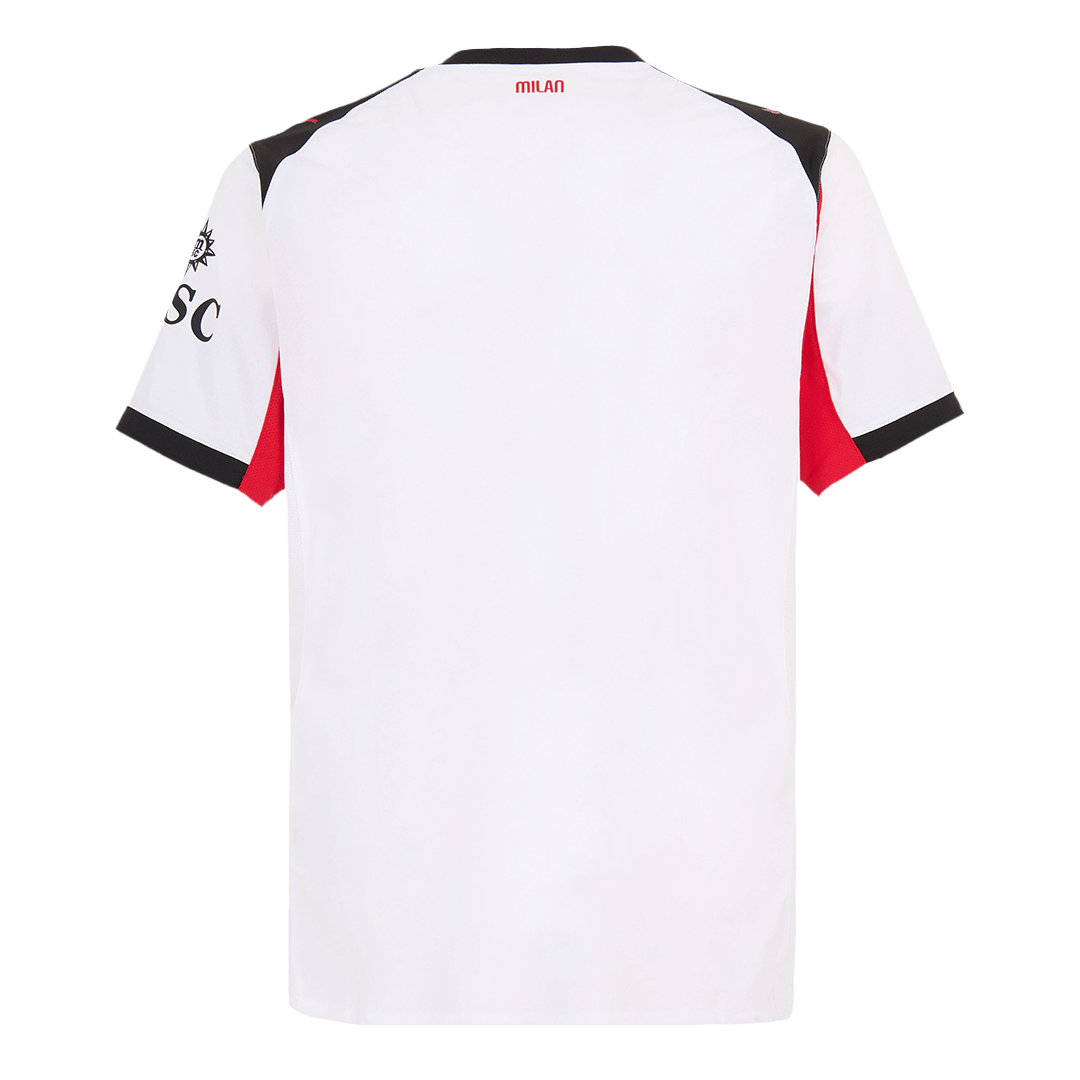 Camiseta de fútbol visitante auténtica del AC Milan 2025/26 blanca