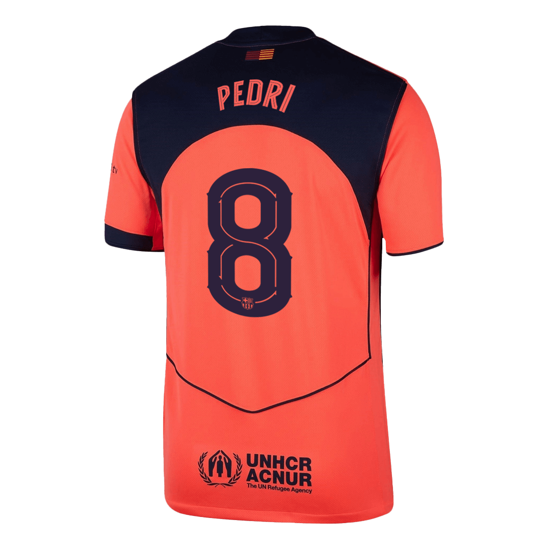 Camiseta de fútbol de visitante del Barcelona n.° 8 de PEDRI 2025/26 —UCL