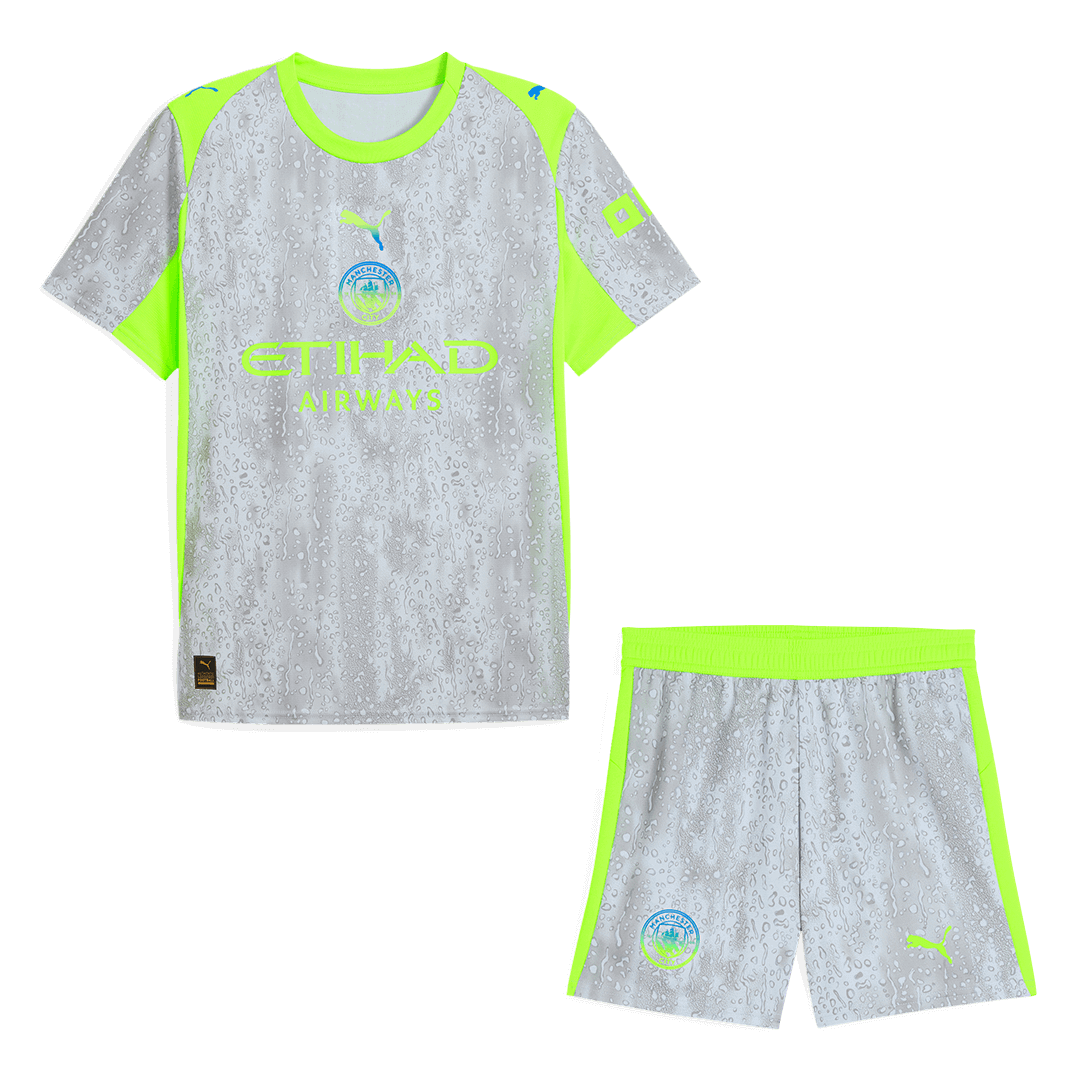 Kit de fútbol visitante del Manchester City (camiseta y pantalón corto) 2025/26