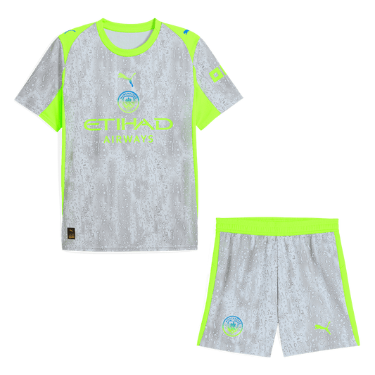 Kit de fútbol visitante del Manchester City (camiseta y pantalón corto) 2025/26