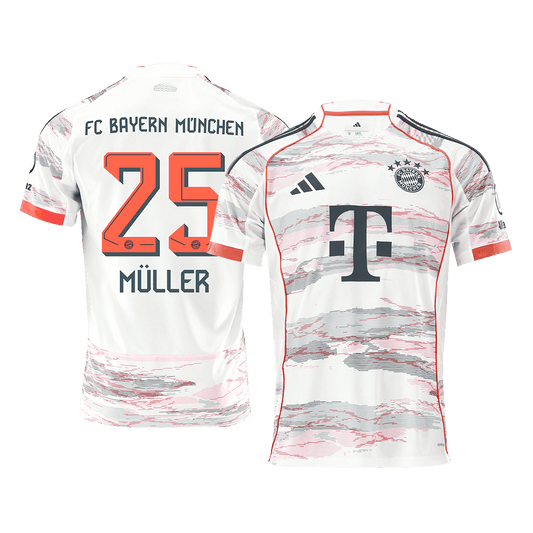 Camiseta de visitante del Bayern Múnich MÜLLER #25 2025/26, blanca