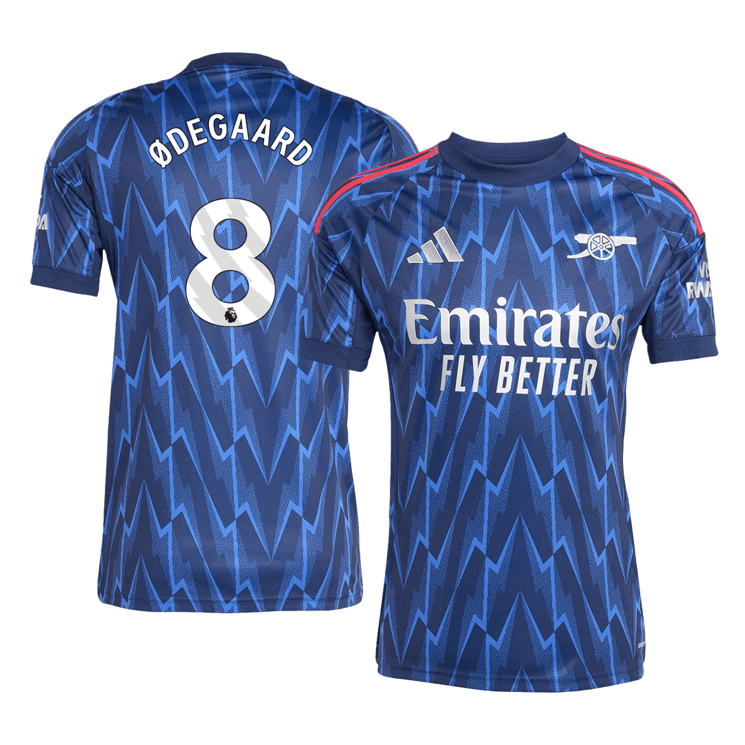 Camiseta de fútbol ØDEGAARD #8 Arsenal Segunda equipación 2025/26 Azul