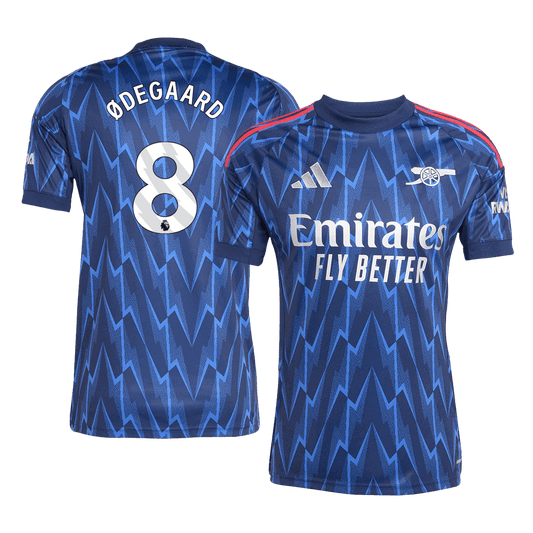 Camiseta de fútbol ØDEGAARD #8 Arsenal Segunda equipación 2025/26 Azul