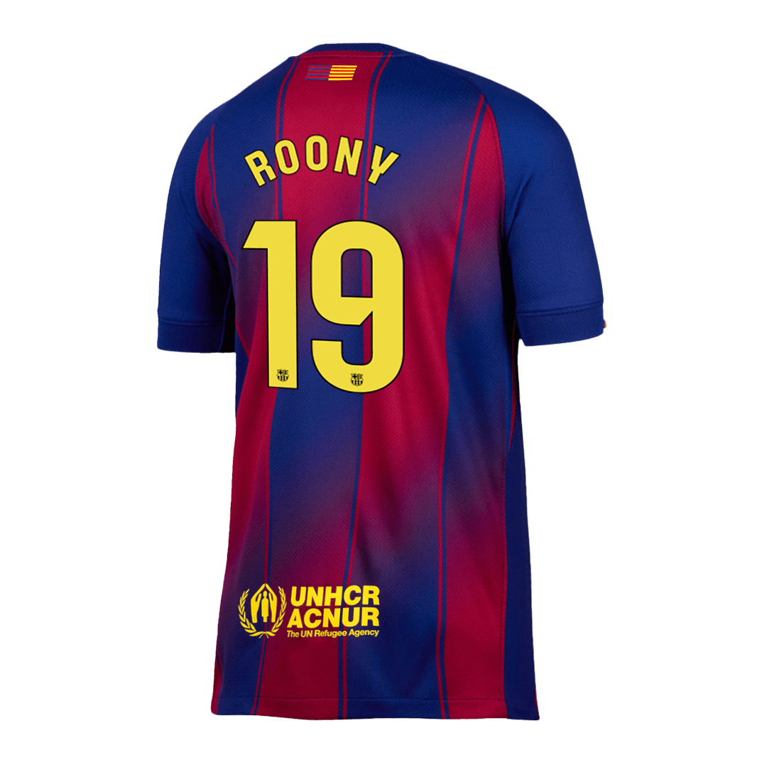 Camiseta de fútbol local del Barcelona ROONY #19 2025/26