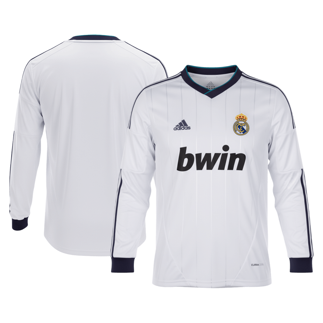 Camiseta de fútbol vintage de local del Real Madrid 2012/13, manga larga