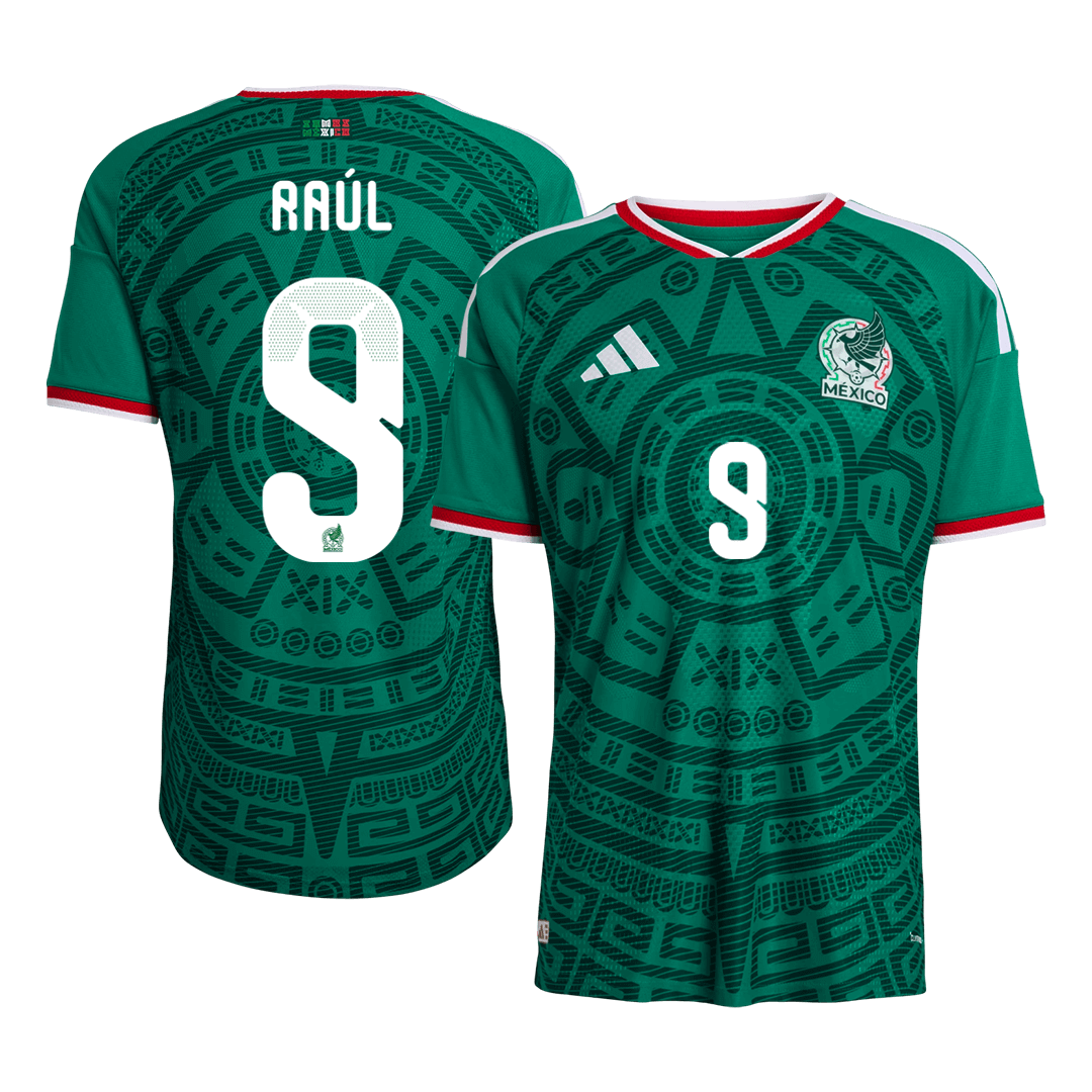 Camiseta de local de México para hombre, Raúl #9, versión Copa Mundial 2026 - Ajuste entallado